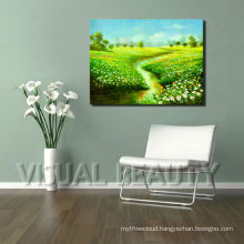 Village Scenery Painting on Canvas for home decor